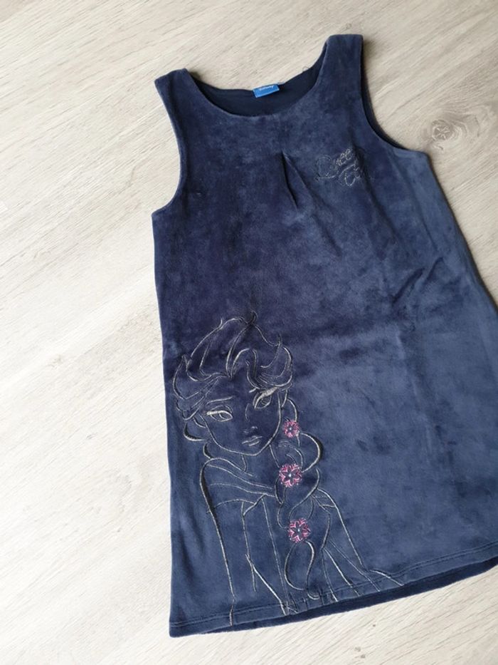 Robe velours Bleu Marine 7-8 ans - photo numéro 3