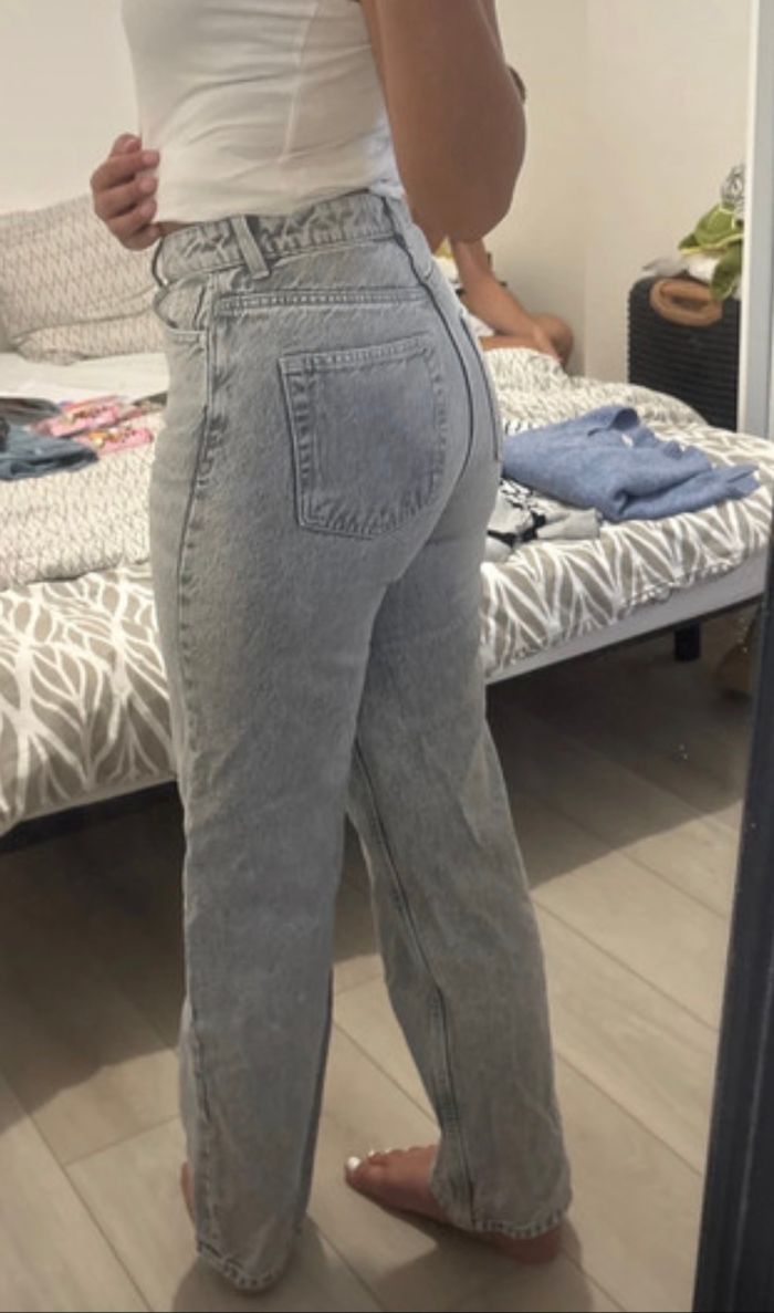 jean gris bershka - photo numéro 2