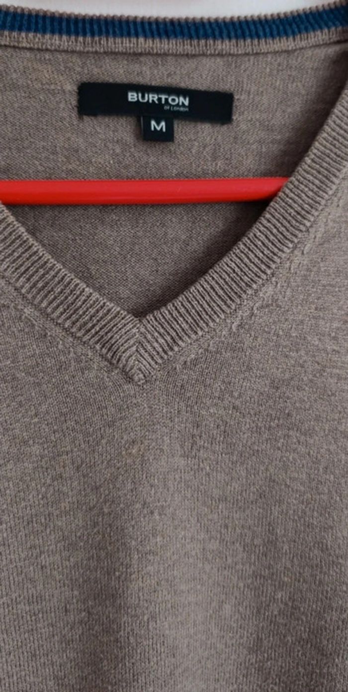 Pull homme taille M beige / Burton coton cachemire - photo numéro 2