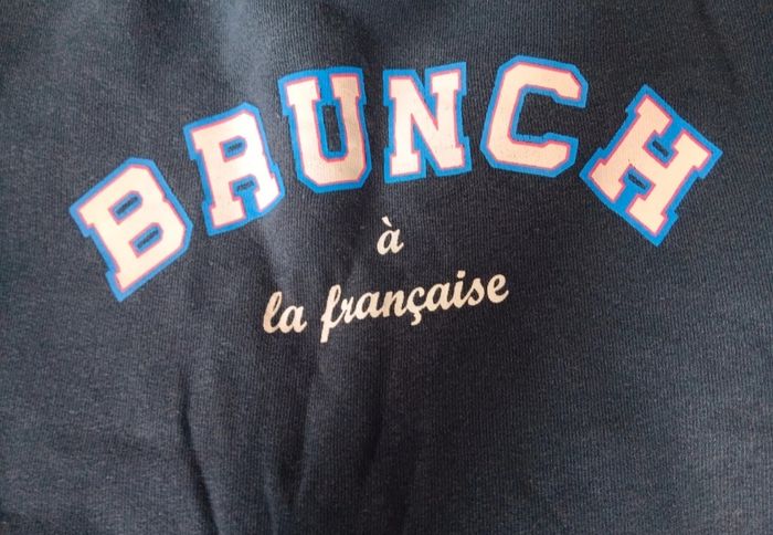 Sweat-Shirt Kiabi "Brunch à la française" taille 34 XS - photo numéro 3