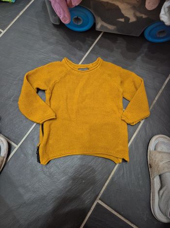 Pull maille moutarde