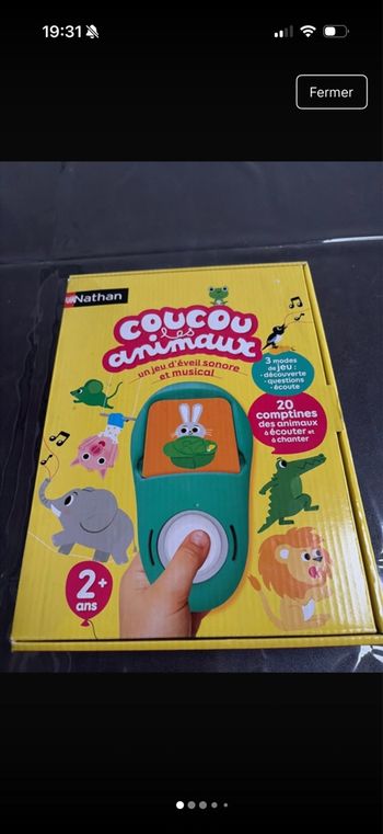 Coucou les animaux - jeux éveil sonore musical bébé