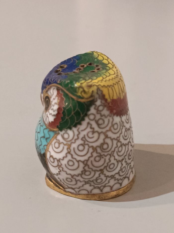 Salière chouette cloisonnée - photo numéro 2