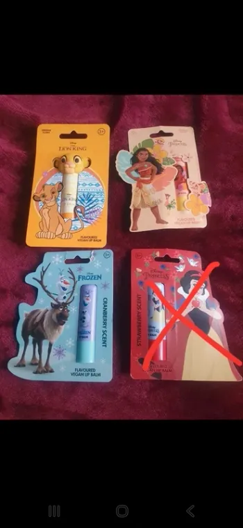 Lot x 3 labello disney neuf