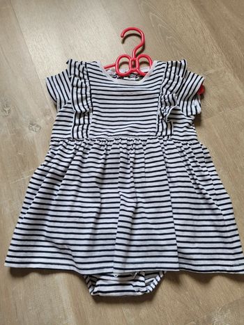 Robe marinière body 18 mois