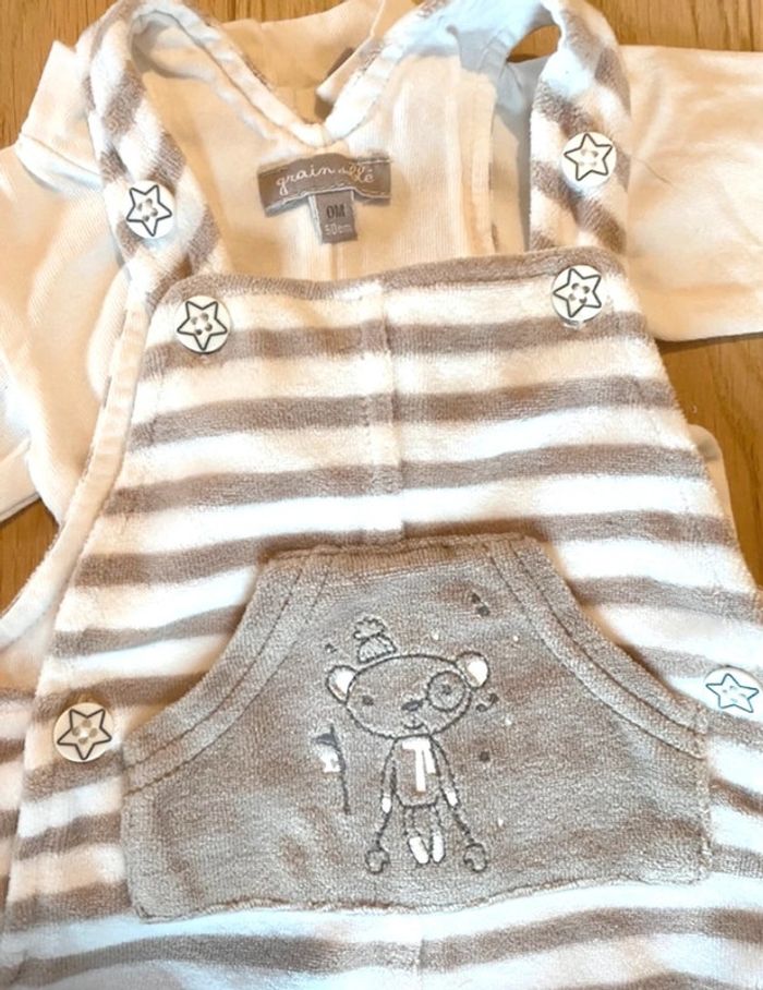 Ensemble naissance sous pull salopette - photo numéro 2