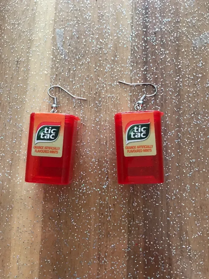 Boucles d’oreilles boîtes de Tic-tac