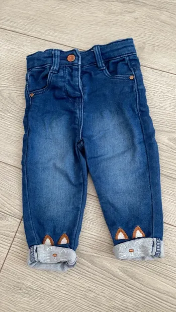 Pantalon jean chat