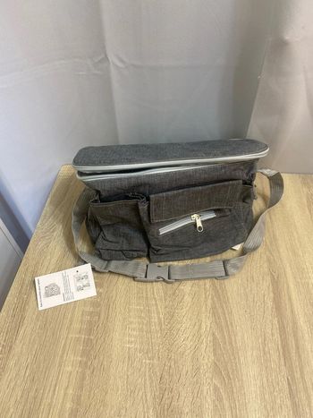 Sac de change bébé/enfants gris adapté à la poussette 31x15x20 cm imperméable neuf - n62j