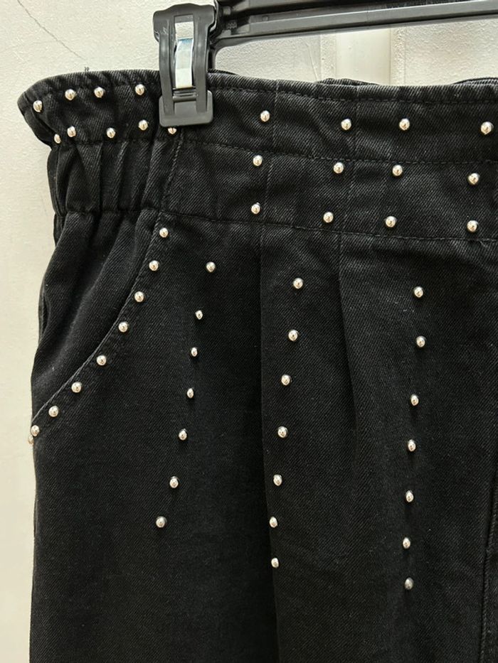 Pantalon jeans noir avec perle Léo & ugo taille 4 coton xl 42 - photo numéro 4