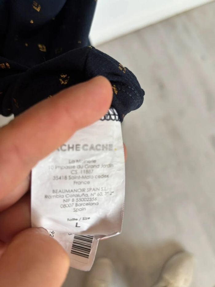 Petite robe bleue marine et dorée - photo numéro 7