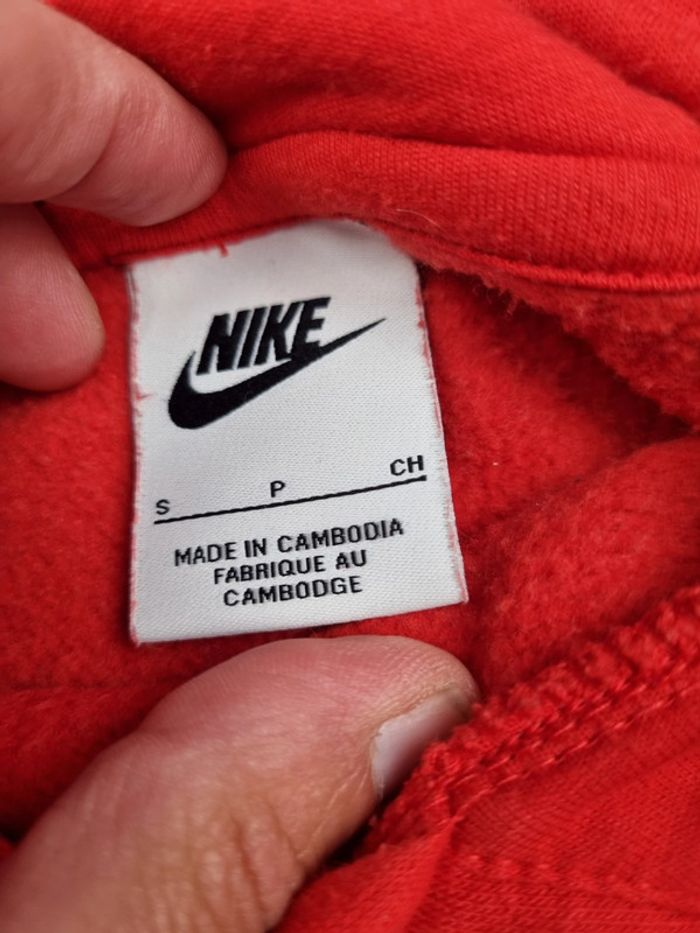 Pull à capuche Nike rouge – Taille S Hommes - photo numéro 5