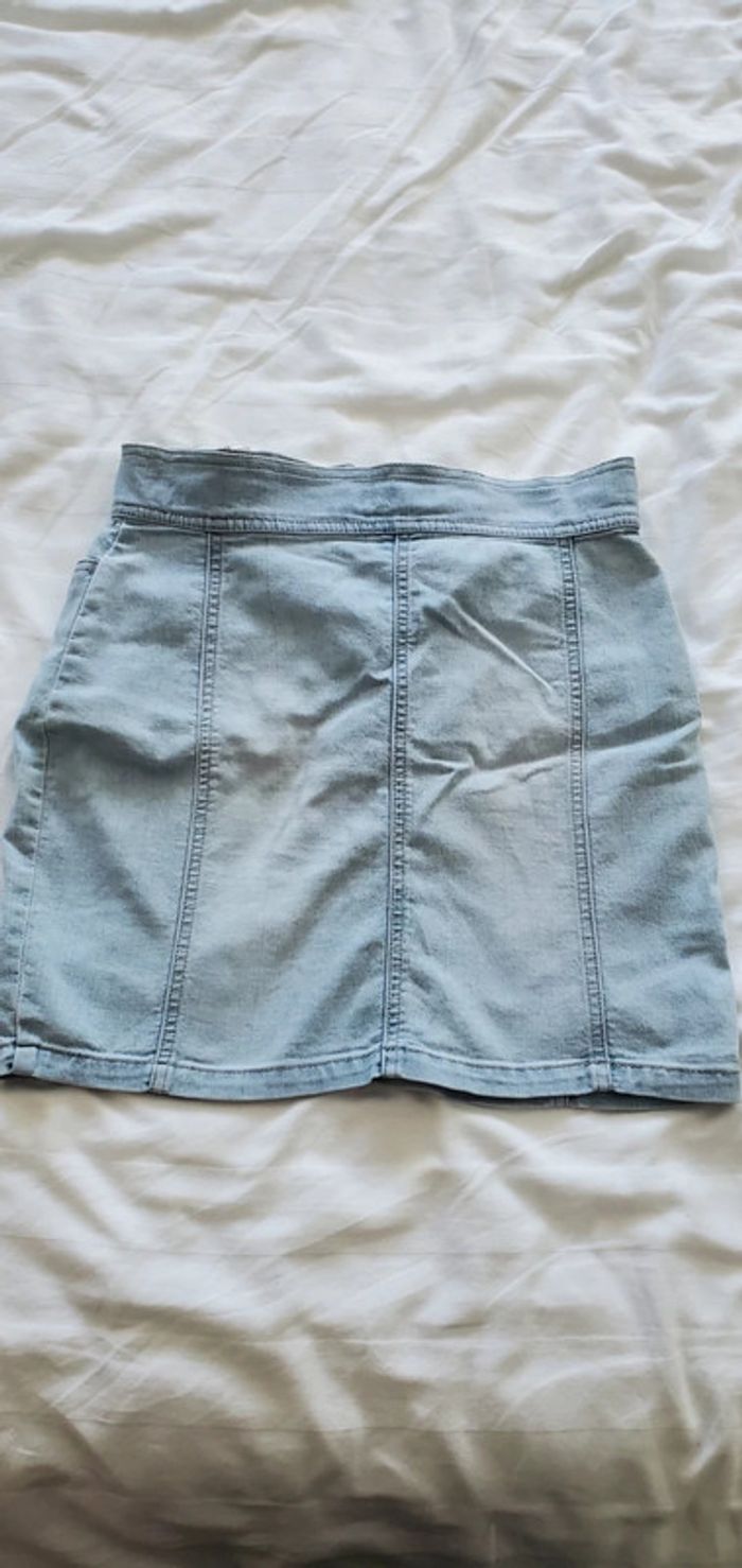 Jupe en jean bleu avec ceinture taille 34/36 - photo numéro 2