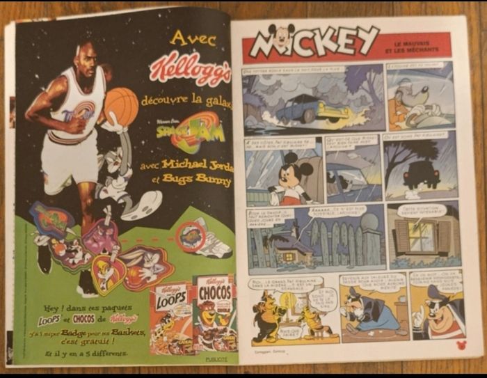 Ancien journal de mickey avec cadeau autocollants Dingo max N°2328 de 1997 vintage - photo numéro 5