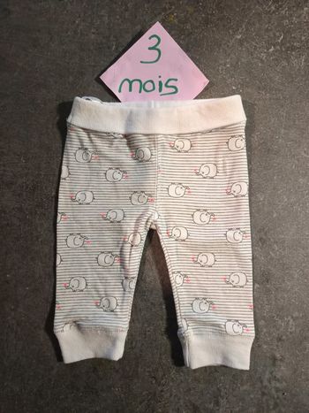 Pantalon éléphants 3 mois