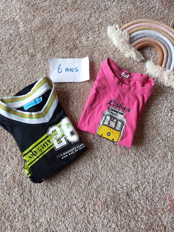 2 T-shirt 6 ans