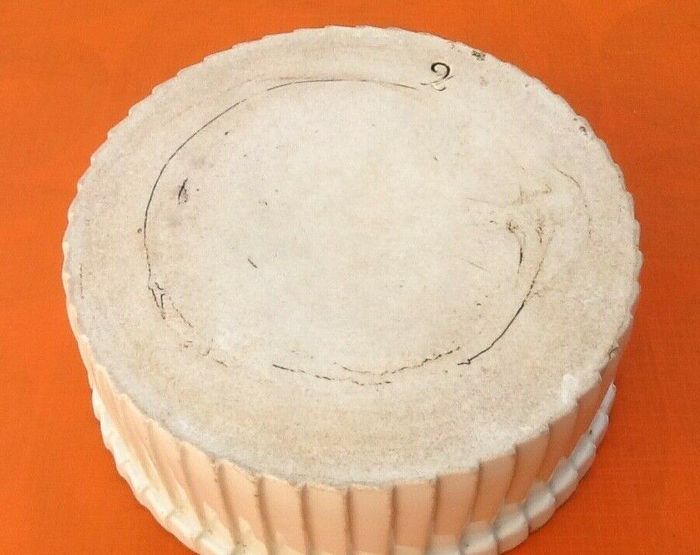 Années 1930 Plat rond à soufflé N°2 Céramique blanche - photo numéro 2