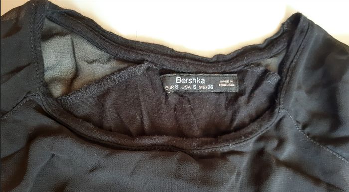 T-shirt tunique Bershka taille S, noir - photo numéro 3