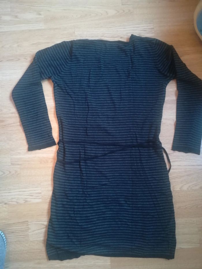 Pull tunique 123 gris rayé noir - photo numéro 2