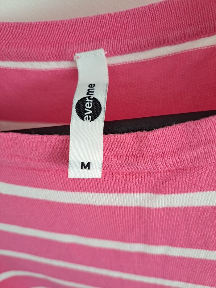 Pull femme rose et blanc - photo numéro 2
