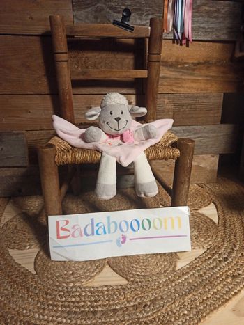 Doudou mouton rose Nicotoy tbe