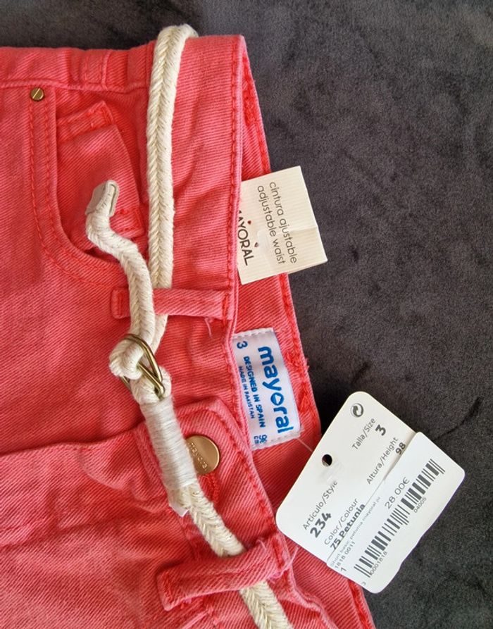 Short ceinture Mayoral Pétunia 3ans 98cm - photo numéro 2
