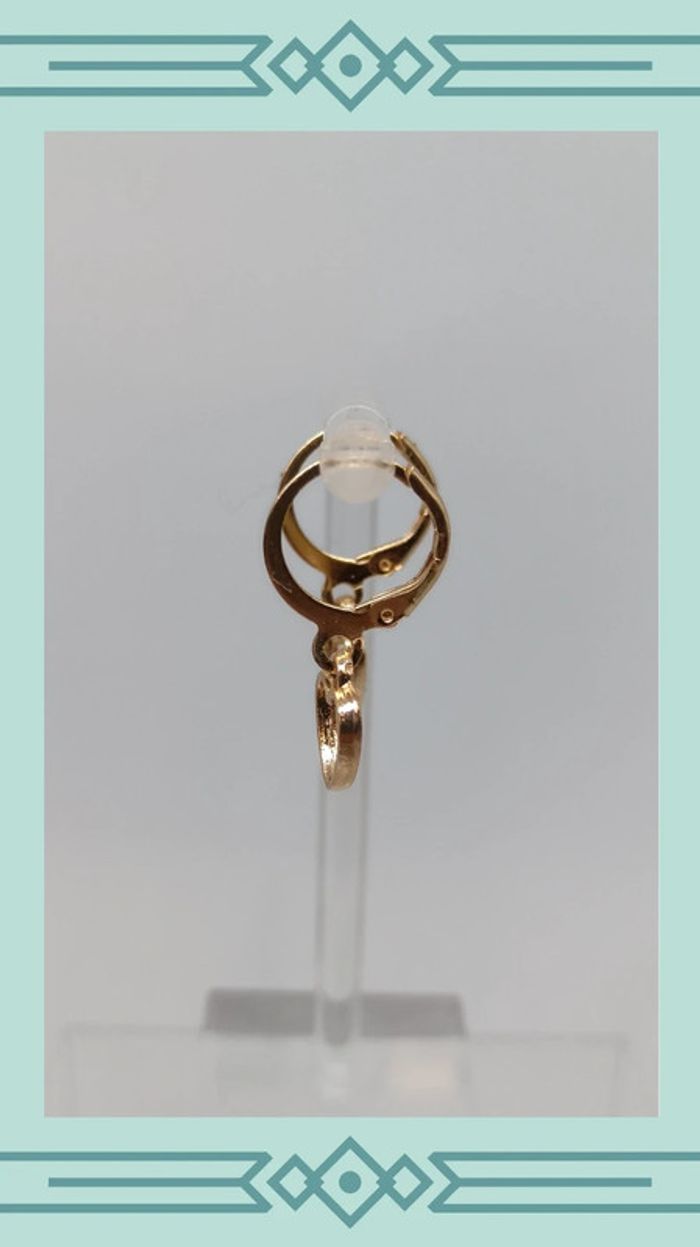 🍄 boucles d'oreilles doré cœur - photo numéro 3
