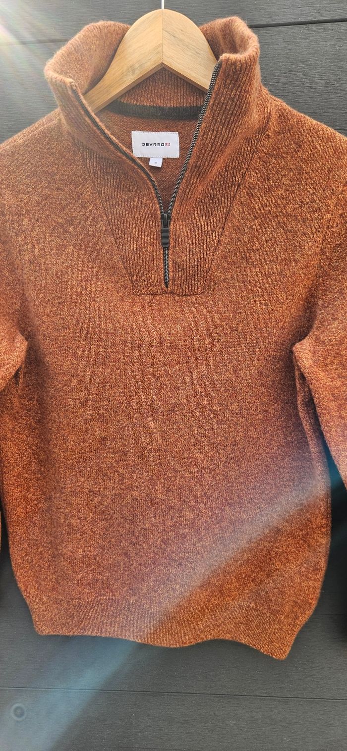 Pull camionneur marron orangé Devred - photo numéro 4