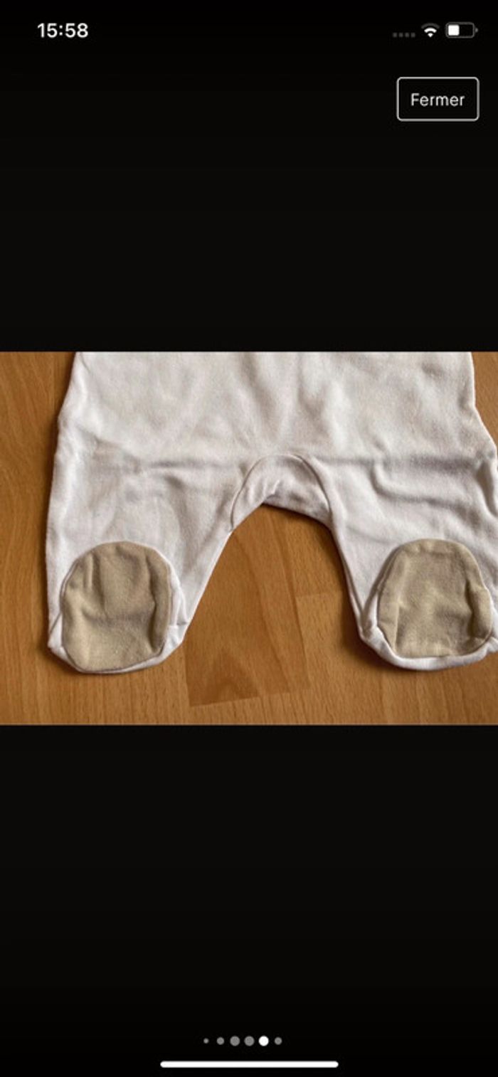 Lot de 4 pyjamas/grenouillères d’été T. naissance garçon TBE - photo numéro 20