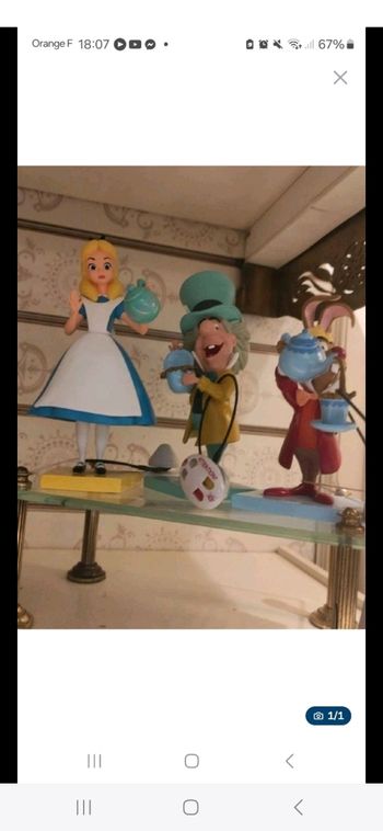 3 figurine alice au pays des merveilles