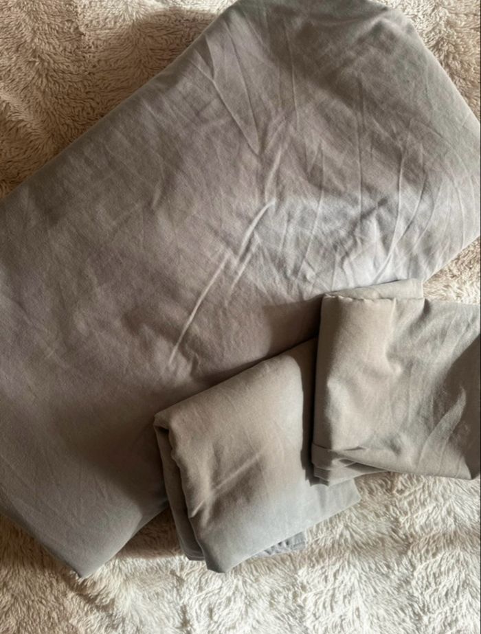 Draps house + taies d’oreillers gris LaRedoute - photo numéro 3