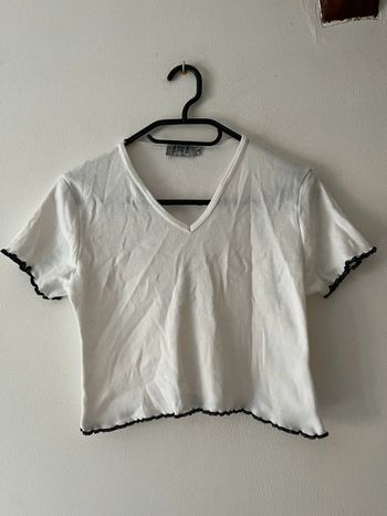 🌼 Jolie Tee-shirt blanc court femme Taille M 🌼