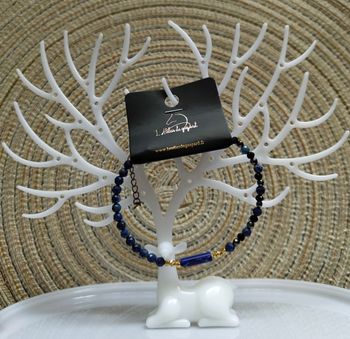 Bracelet perles bleues - Femme
