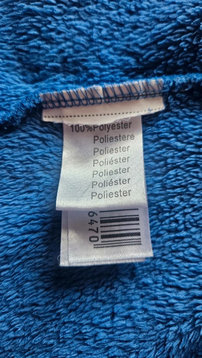 Peignoir bleu garçon Tissaia 4 ans- broderie Karaté Night - photo numéro 5