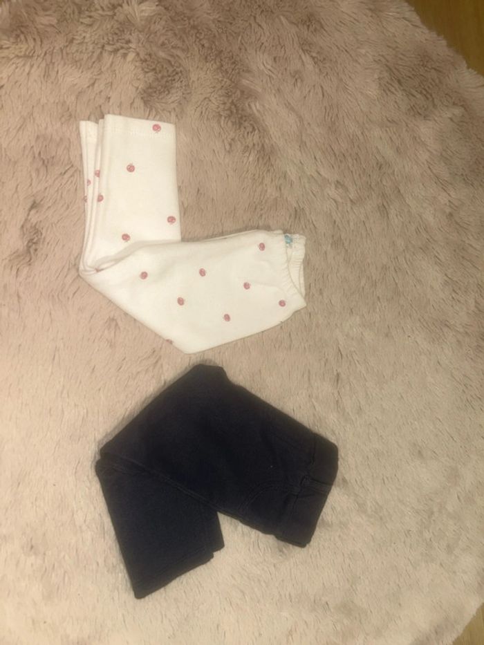 lot de 2 leggings fille 12 mois