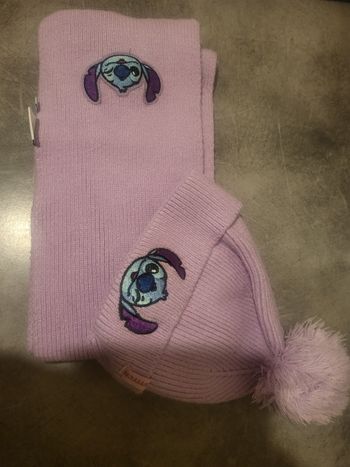 Ensemble bonnet echarpe stitch