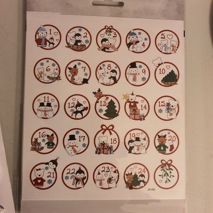 Lot chiffres de l'avent pour calendrier Noël - photo numéro 2