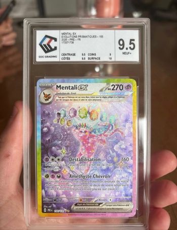 Carte Pokémon CCC 9,5 Mentali évolution prismatique