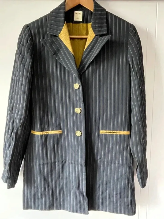 Superbe veste marine et dorée ultrachic 36 - photo numéro 5
