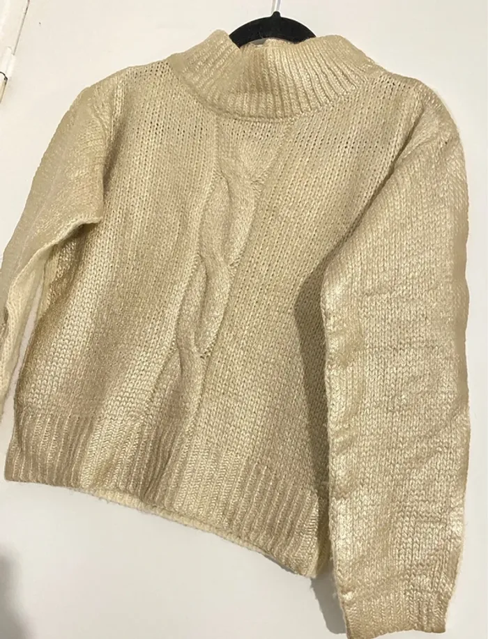 Pull Col Haut Torsadée Mordoré - photo numéro 2