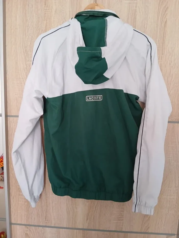 Veste lacoste sport blanc et vert S - photo numéro 3