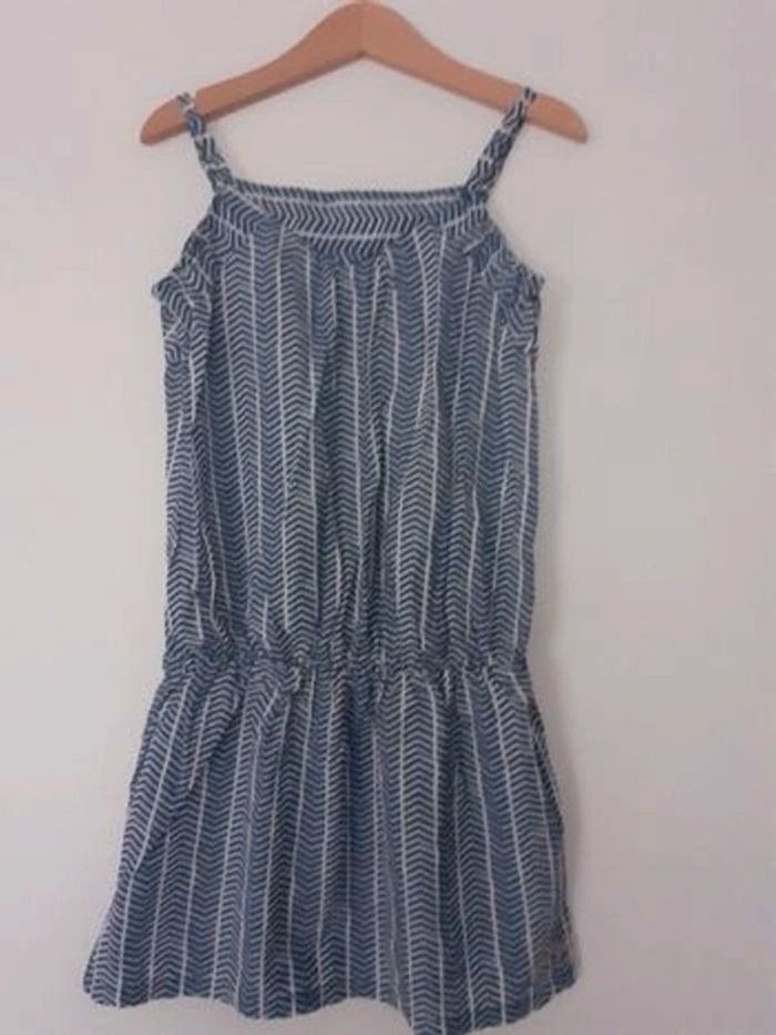 Robe fille bleu superposable 8 ans Jean Bourget - photo numéro 4