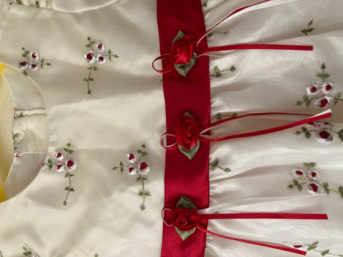 robe de cérémonie broderie fleurs bébé 18 mois - photo numéro 3