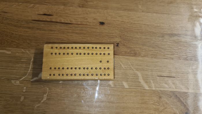 Jeu ancien en bois plateau pliant cribbage - photo numéro 2