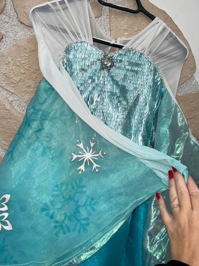 Lot ensemble Disney store 11-12 ans 11 12 robe tresse perruque gants la reine des neiges Elsa - photo numéro 19