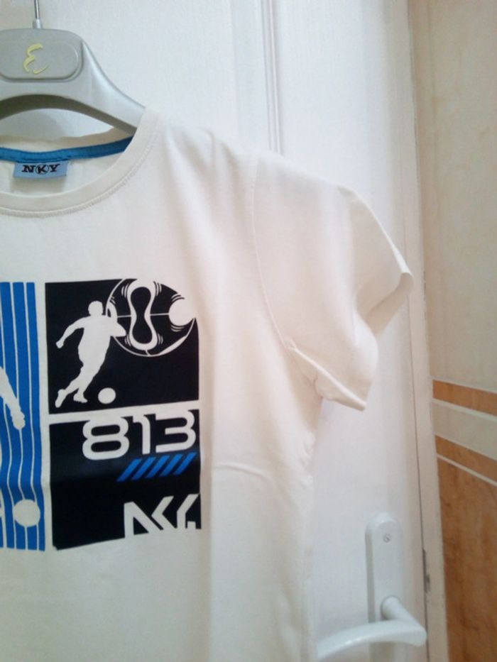 Tee-shirt blanc "813" T.10 ans - NKY - photo numéro 7