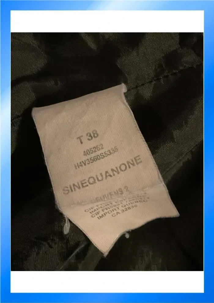 Veste " Sinequanone " - photo numéro 6
