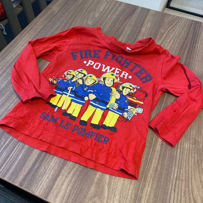 Tee shirt manche longue Sam le pompier 2 ans