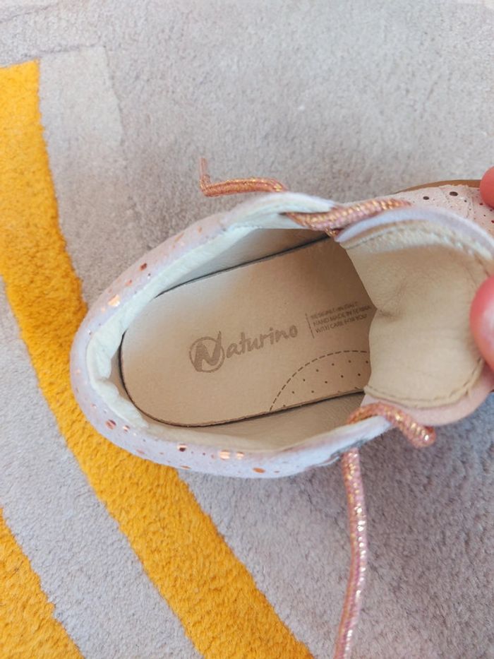 Chaussures Naturino cocoon rose pois dorés 24 - photo numéro 11