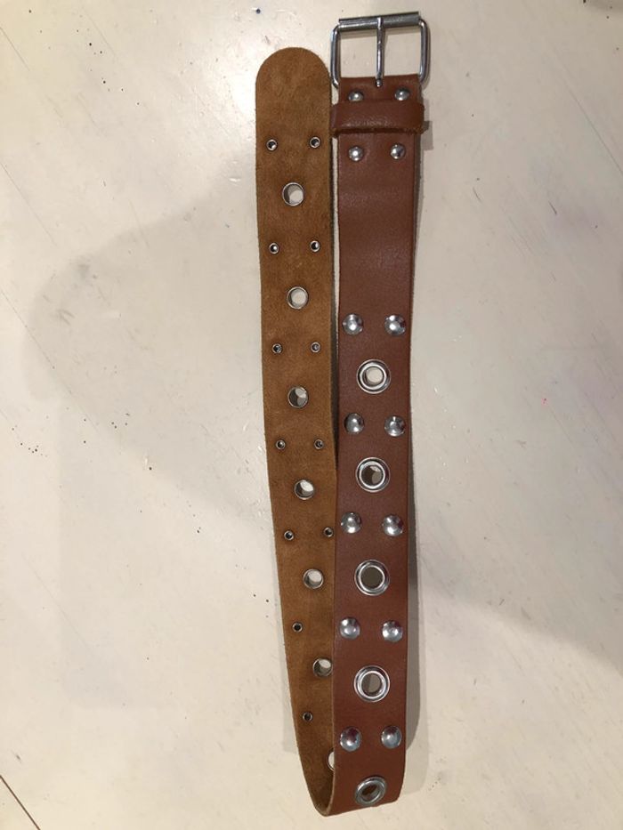 Ceinture cuir taille 30/75 Croûte de cuir  Made in - photo numéro 14